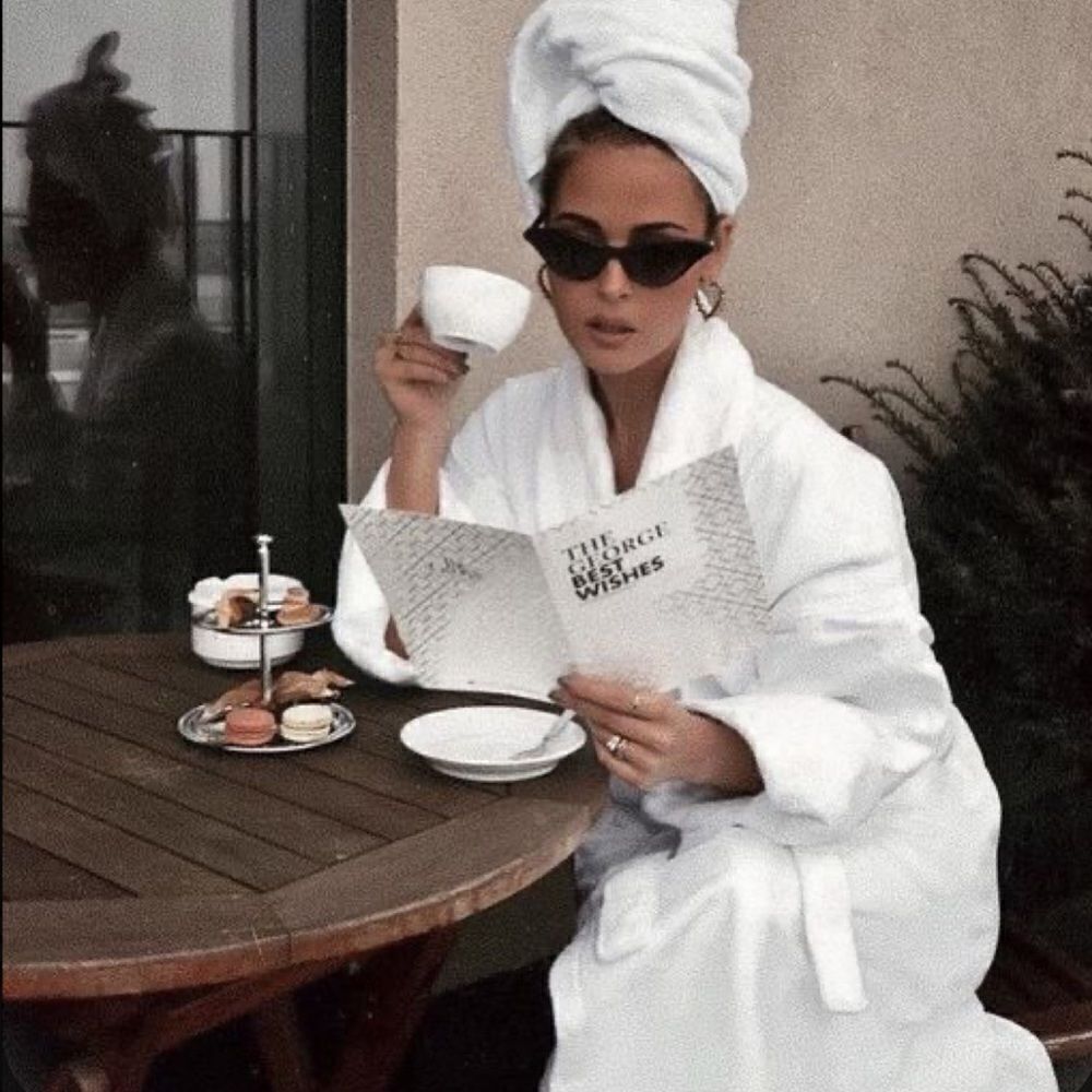 White  luxury robe